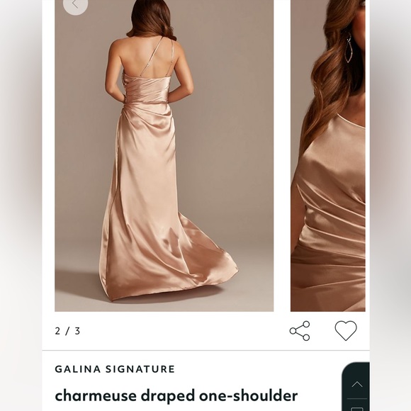 David’s bridal satin bridesmaid dress. - Picture 3 of 4